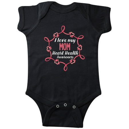 

Inktastic I Love My Mom Heart Health Awareness Gift Baby Boy or Baby Girl Bodysuit