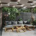 thumbnail image 1 of vidaXL 7 Piece Garden Lounge Set with Cushion Solid Acacia Wood, 1 of 5