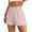 Pink, variant on Lovzfmll Shorts for Women, Comfy Gingham Plaid Beach Bottoms with Pockets, Casual Ruffle Hem Lounge Sleep Shorts for Summer Red S