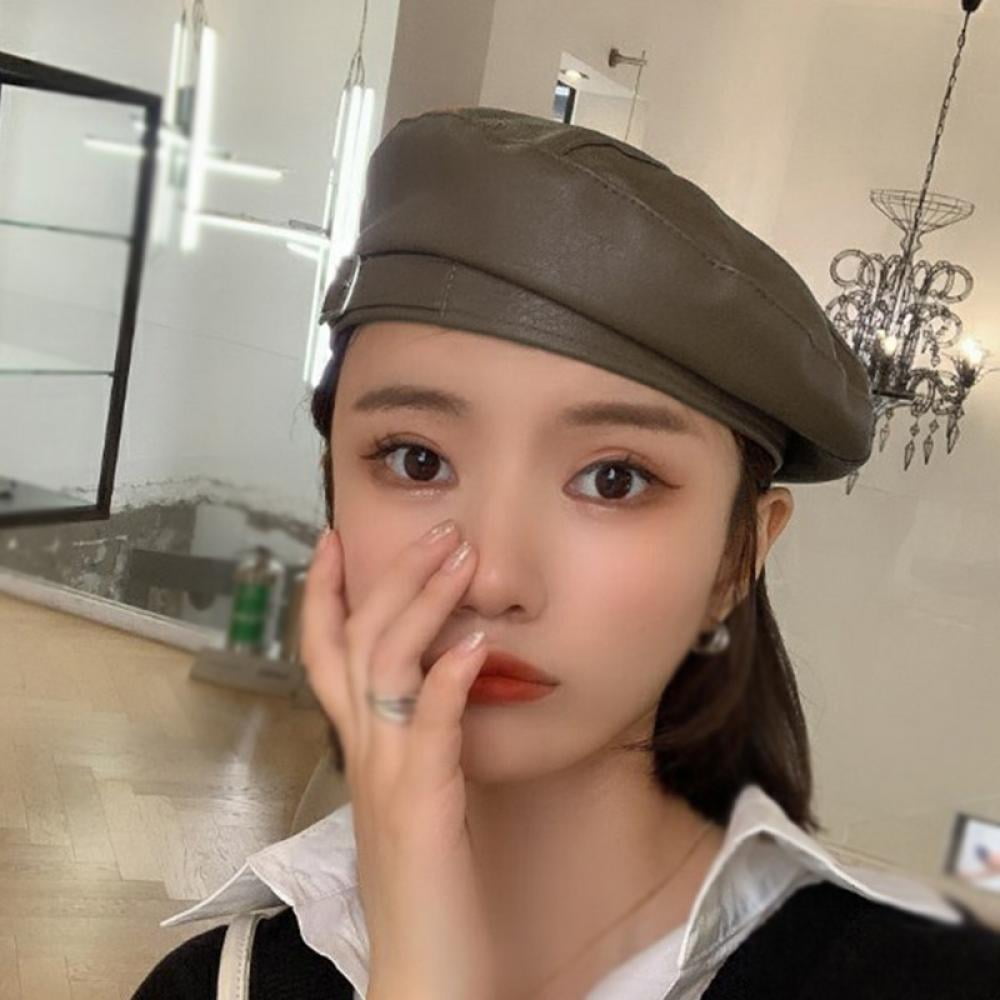 Leather sales tam hat