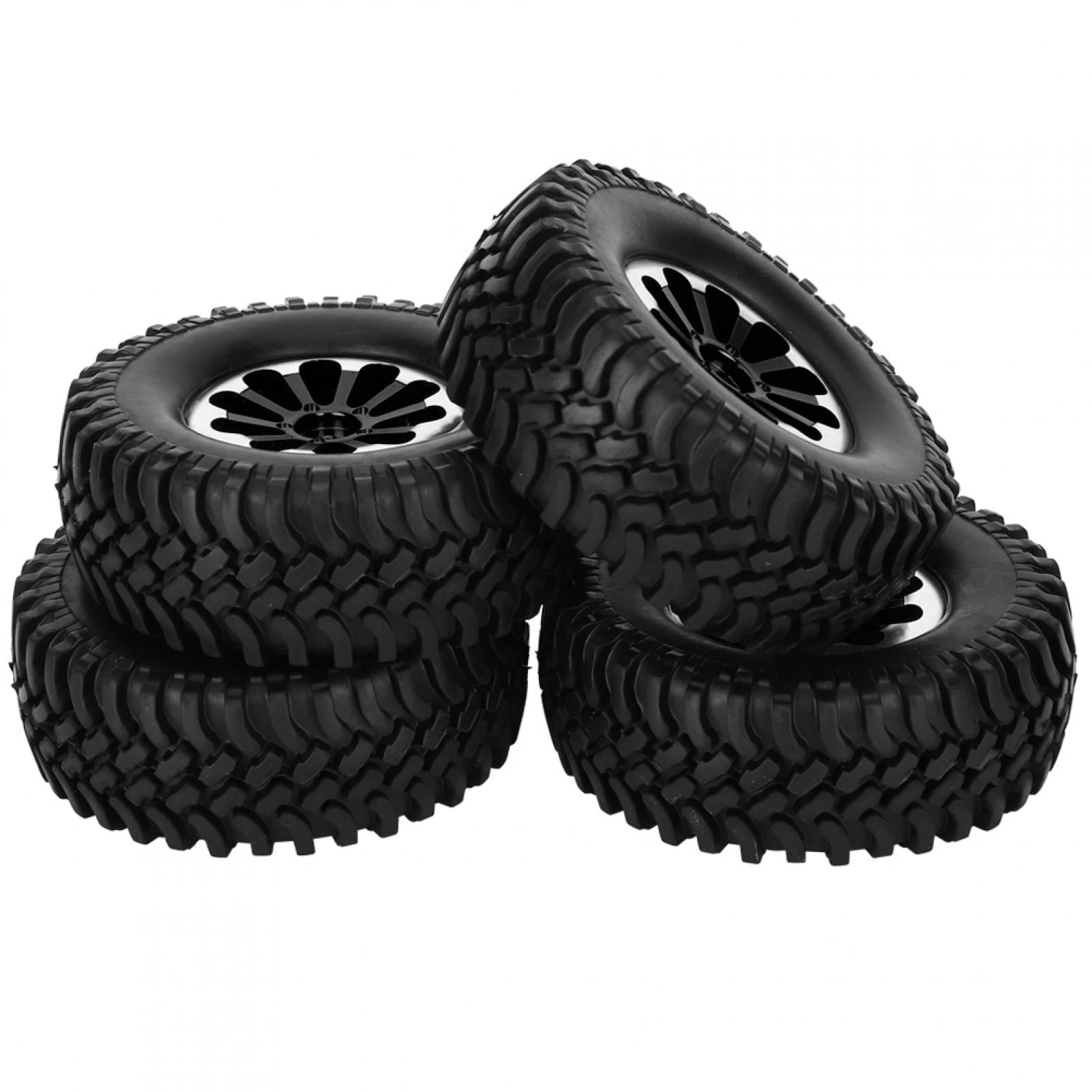 RC Tires Alloy Tires Set Replacement RC Crawler Wheel Fit for RGT 136100 1/10 RC Crawler RC Accessories