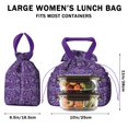 thumbnail image 5 of Paisley Pattern Drawstring Lunch Bag Women - Drawstring Lunch Bag Insulated for Work Office - Stain-Resistant Large Lunchbags for Women with Multi-Pockets, 5 of 6