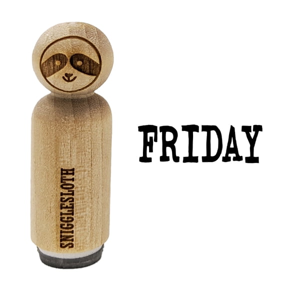 Friday Text Rubber Stamp for Scrapbooking Crafting Stamping - Mini 1/2 Inch
