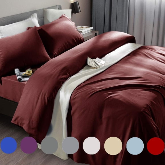 Juego de sábanas SONORO KATE Super Soft Microfiber 1800TC (Borgoña)