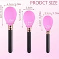 thumbnail image 2 of WWS Ensemble de Pinceaux de Maquillage 3 Pcs avec Support de Rangement de Voyage, Housse de Protection en Silicone, Capuchon Réutilisable Anti-Poussière (Rose), 2 of 4