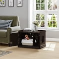 thumbnail image 3 of PAWLAND Lager Cat Washroom Storage Bench,cat Litter Box Enclosures -Espresso, 3 of 8