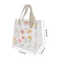 thumbnail image 3 of Unique Bargains 1 Pc Reusable Gift Bag Durable Floral Handle Gift Bag Beige, Transparent Large, 3 of 5