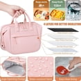 thumbnail image 6 of 4PCS Backpack with Lunch Box, Pencil Case & Earphone Bag, Waterproof Casual Daypack for Travel, Pink, 6 of 9