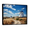 thumbnail image 2 of Designart "Coastline with Spanish Windmills I" Spain Floater Framed Wall Decor, 2 of 7