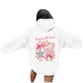 thumbnail image 3 of SHIXIAOO Sweat à Capuche pour Femmes Imprimé Lettre Manches Longues avec Poches Style Western Grande Taille pour Femmes, 3 of 8