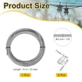 thumbnail image 2 of Uxcell 1/8" Wire Rope Vinyl Coated 33ft Steel Wire Cable with Crimping Sleeve Clear, 2 of 7