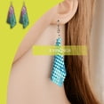 thumbnail image 3 of Qarigey Pendientes de lentejuelas cuadradas, gotas para los oídos exageradas, gotas de borlas brillantes, adornos reutilizables para las orejas, Ropa, zapatos y accesorios Miscelánea Vistoso Qarigey AP010118-07, 3 of 6