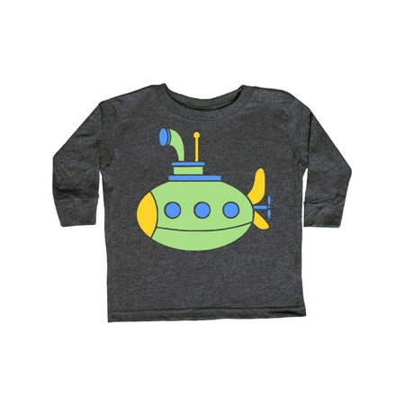 

Inktastic Cute Green Submarine Gift Toddler Boy or Toddler Girl Long Sleeve T-Shirt