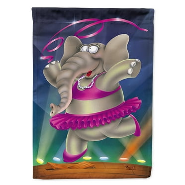 Elephant Ballerina Flag Canvas House Size