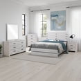 thumbnail image 6 of Sili 5pc Queen Bedroom Set- Dresser Mirror- Coastal White Bronze, 6 of 6