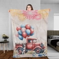 thumbnail image 3 of Vintage Patriotic Border Collie 4th of July Independence Memorial Day Cozy Fleece Blanket Borders Dog Lovers Gifts Idea Warm Soft Throw Blanket - 01006, 3 of 5