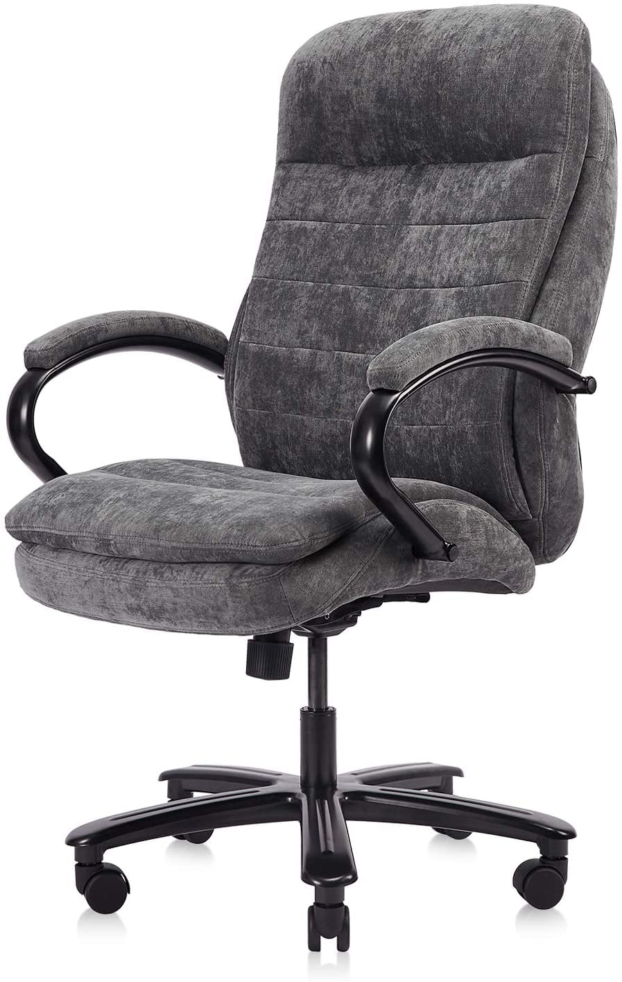 CLATINA Ergonomic Big and Tall Executive Office Chair with Upholstered  Swivel 400lbs High Capacity Adjustable Height Thick Padding Headrest and  Armrest for Home…