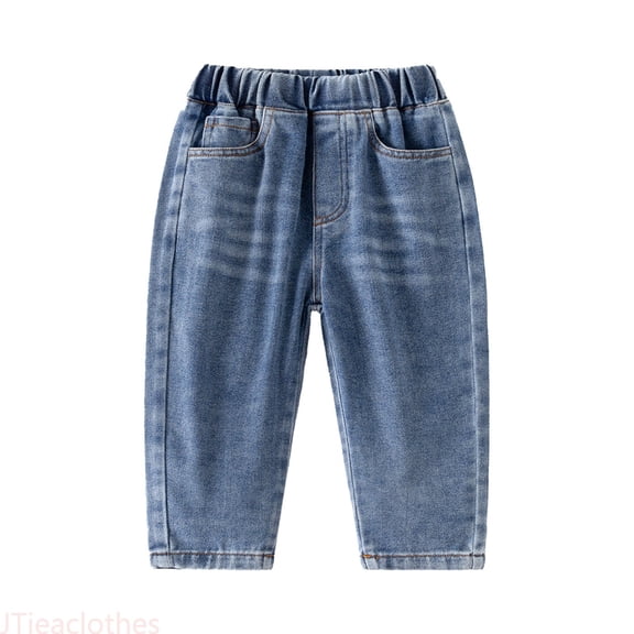JTieaclothes Boys Pants Blue Cartoon Tape Pants,Boys Pants Sizes 18-24 Months