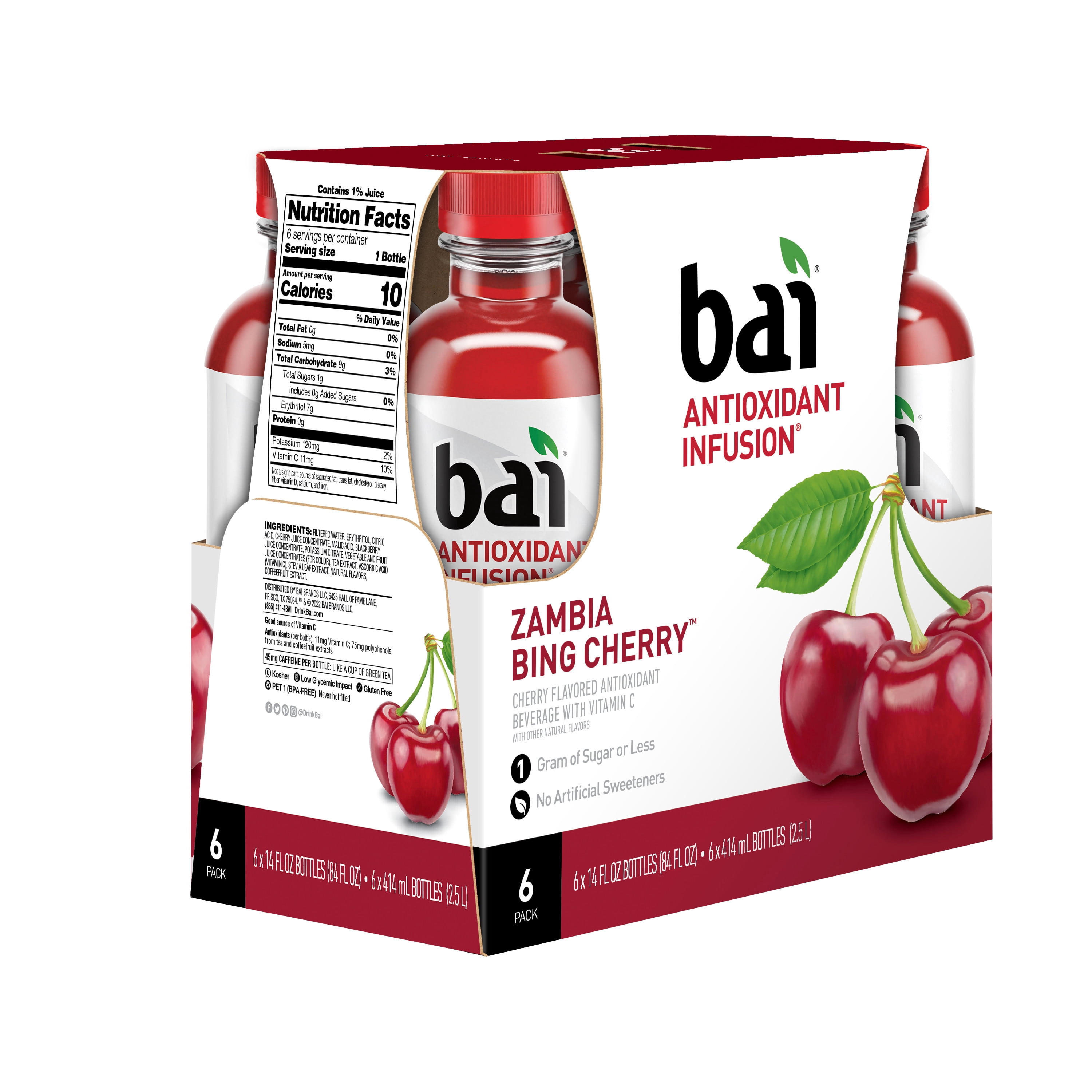 BAI BING CHRY ZAMBIA PET 14OZ 6PKX2 - Walmart.com
