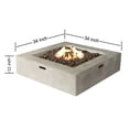 thumbnail image 4 of Mondawe 34" Square Concrete Propane/Natural Gas Fire Pit table, 4 of 5