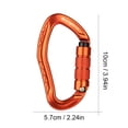 thumbnail image 4 of 22kn Tresping Carabiner Bloqueking Cuarabiners para Acampar Senderismo () Naranja, 4 of 4