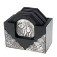 thumbnail image 4 of Estuche de Posavasos Cuadrado Set para Hogar Cocina Aislamiento del Calor Ornamento para Comedor Hotel Baoblaze Posavasos de madera, 4 of 8