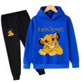 thumbnail image 5 of Conjunto de chándal infantil El León, sudadera, camiseta y pantalones, ropa deportiva, ropa para niños y niñas, ropa para niños, 2 piezas, 5 of 5
