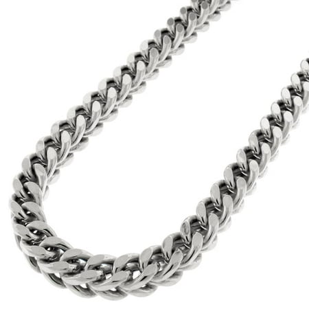 24 Vintage Silver Plated - .925 Sterling Silver 6.5mm Hollow Franco Rhodium Plated Chain Necklace 22