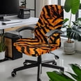 thumbnail image 2 of Renewold Tiger Stripes Office Chair Cover Stretchable Desk Chair Protector Non-slip Anti-dust Computer Office Chair Slipcover Washable Desk Chair Cover with Elastic Bottom, S, 2 of 7