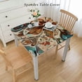 thumbnail image 2 of HAOXIT Style Square Table Cloth Art Tablecloth Table Cover for Family Kitchen Camping Picnic Decor 54''x54'', 2 of 7