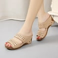 thumbnail image 2 of Fun & Vibrant Platform Slip On Sandal With Ridged Bottom & Beautifully Scalloped Straps Perfect Summer Beach Shoes, 2 of 5