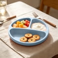 thumbnail image 4 of Eolstice 3 Compartment Suction Plate for Infants Toddlers, Strong Grip Non Slip Divided Baby Plate, Picky Eater Design, Microwave Dishwasher Safe for Baby Kids, 4 of 5