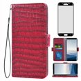 thumbnail image 1 of Étui de Téléphone Mobile pour Samsung Galaxy S6 Edge Plus, Fonction Support et Porte-Cartes Rouge, 1 of 7