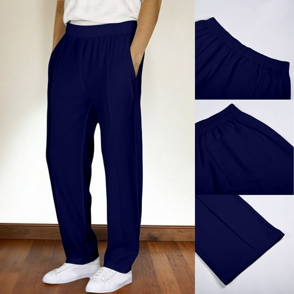 Girls Sweatpants Girls Jogger Pants with Pockets Adjustable Drawstring Trousers Dark Blue Pants Kids Boys Sweatpants Size 4T