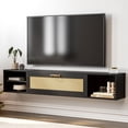 thumbnail image 7 of ARICOEASY Floating TV Stand for 75 Inch TV with Hidden Storage for Living Room and Bedroom, Black, 7 of 7