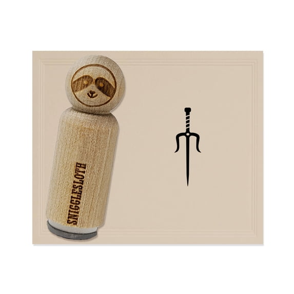 Ninja Weapon Sai Rubber Stamp for Scrapbooking Crafting Stamping - Small 3/4 Inch