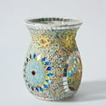 thumbnail image 4 of Mosaic Glass Oil Burner, Fragrance Oil Burner ,Tealights ing Holder for Gifts Decoration , Blue Yellow, 4 of 6