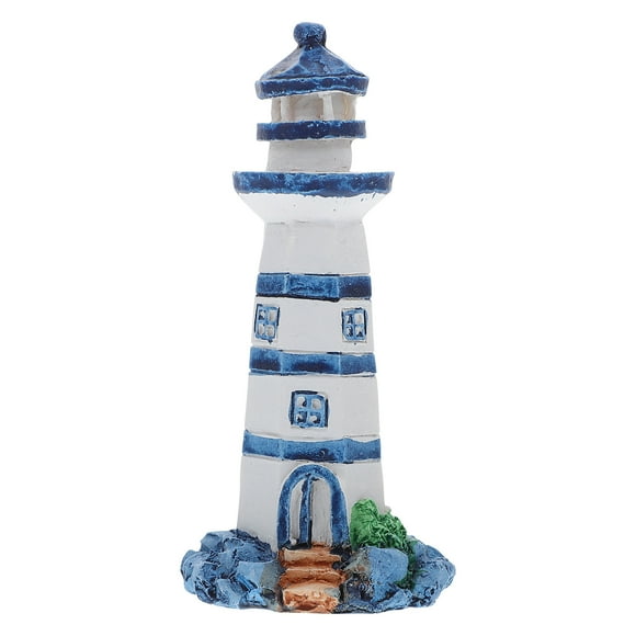 1pc Resin Lighthouse Nautical Lighthouse Tabletop Ornament Party Decoration