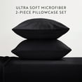 thumbnail image 3 of Noble Linens 2 Piece Pillow Case Set, Black, Standard/Queen, 3 of 11