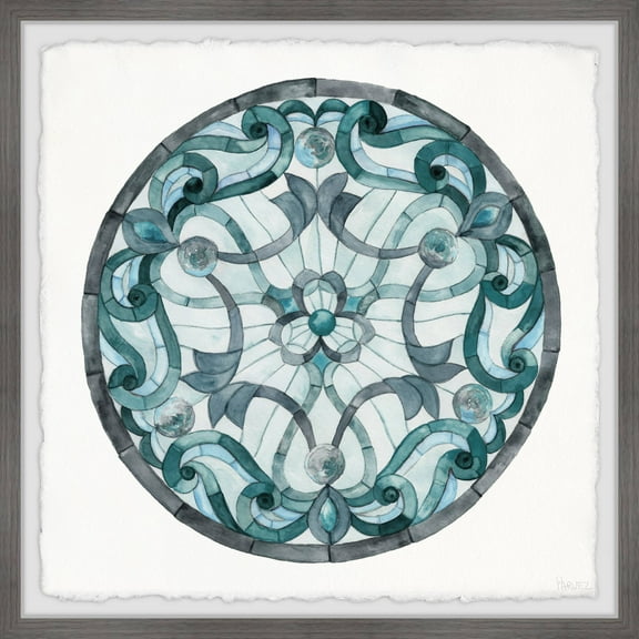 Parvez Taj Blue Lilies Framed Wall Art