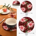 thumbnail image 3 of GZHJMY Christmas Poinsettia Flowers Pot Holders Trivets Set 2 Pcs 100% Cotton Hot Potholders for Cooking for Kitchen Pans Bowl Teapot, 3 of 7