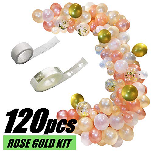 Rc Z Balloon Garland Arch Kit 1pcs Rose Gold Pearl Peach And White Gold Metallic Gold Confetti Latex Balloons For Baby Shower Decorations Wedding Birthday Bachelorette Party Backdrop Backgro Walmart Com Walmart Com