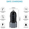 thumbnail image 3 of Car Charger, 2Pack 4.8A Portable Dual Port USB Cargador Carro Lighter Adapter for iPhone, Tablet, Samsung, GPS - Black Fast Charging 12v Outlet LED Muti Cell Phone Car USB Charger Adapter, 3 of 7