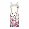 thumbnail image 4 of asdoklhq Plus Size Dresses for Women,Women's Casual Summer Tank Sleeveless Knee Length Pleated Sun Dresses With Poket Print Dress, 4 of 5