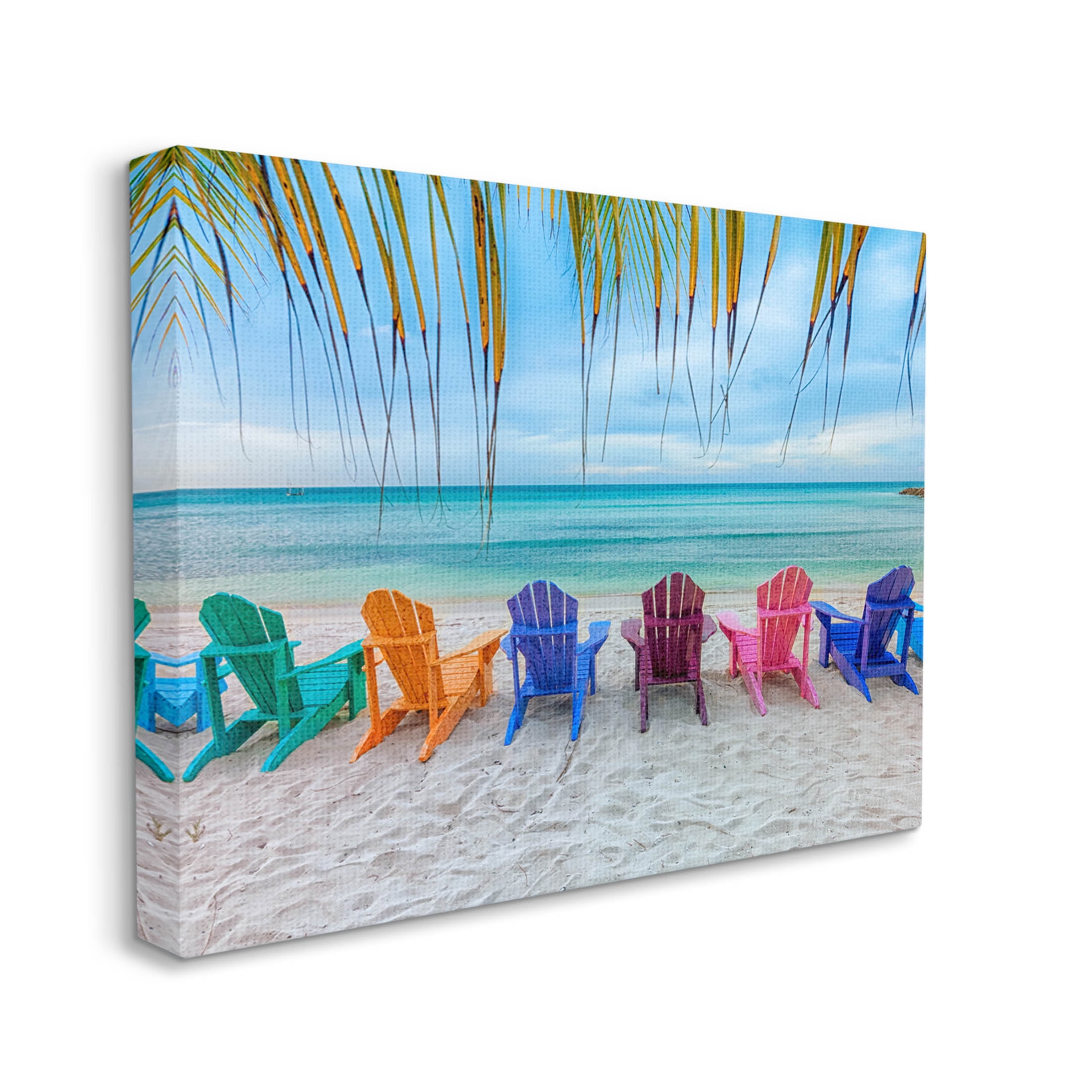 Stupell Industries Picturesque Tropical Summer Beach Photograph Gallery Wrapped Canvas Print Wall Art, Design by Mary Lou Photography