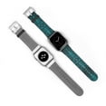 thumbnail image 3 of Greenish-Blue Snakeskin Animal  Print Faux Leather Apple Watch Band, 3 of 4