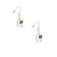 thumbnail image 2 of Delight Jewelry Silvertone Love with Football Gold Tone Infinity French Earrings, 2 of 4
