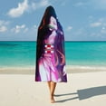 thumbnail image 5 of Demon Slayer Wearable Blanket Cloak Arctic Velvet Hooded Blanket Soft Fuzzy Hoodie Blanket Cape for Adults Kids 60"x80", 5 of 8