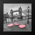 thumbnail image 2 of Frank, Assaf 20x20 Black Modern Framed Museum Art Print Titled - Pink umbrellas, Tower bridge, London, 2 of 5