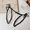 thumbnail image 2 of Panties for Women,Unfasten Ties Lace Triangle Panties with Adjustable Lace Up Edge Design for Women,Womens Underwear,White,One Size, 2 of 4